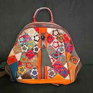 Genuine leather backpack